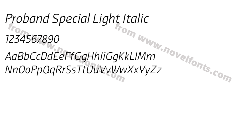 Proband Special Light ItalicPreview