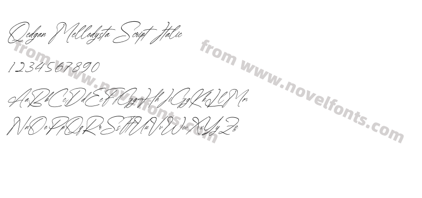 Qedgan Mellodysta Script ItalicPreview