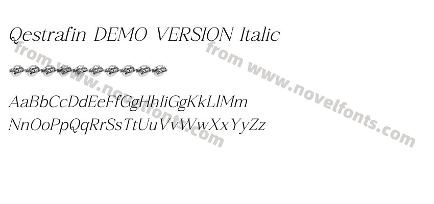Qestrafin DEMO VERSION ItalicPreview