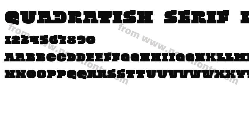 Quadratish Serif BlackPreview