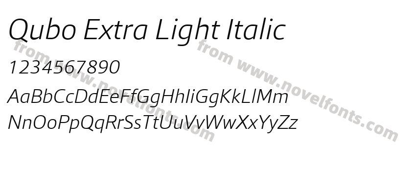 Qubo Extra Light ItalicPreview