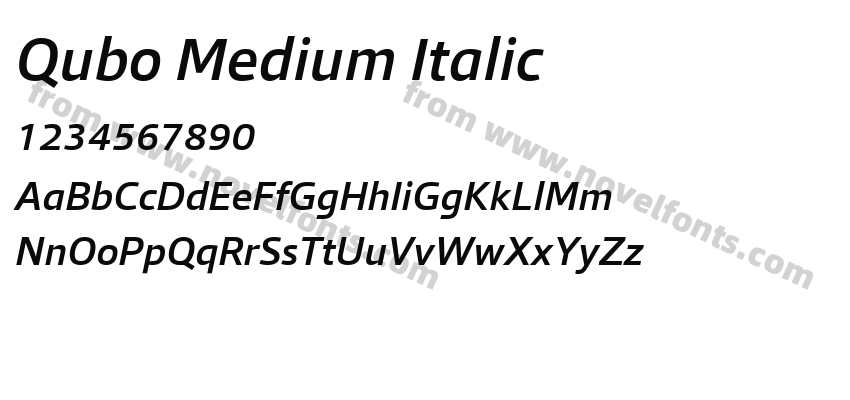 Qubo Medium ItalicPreview