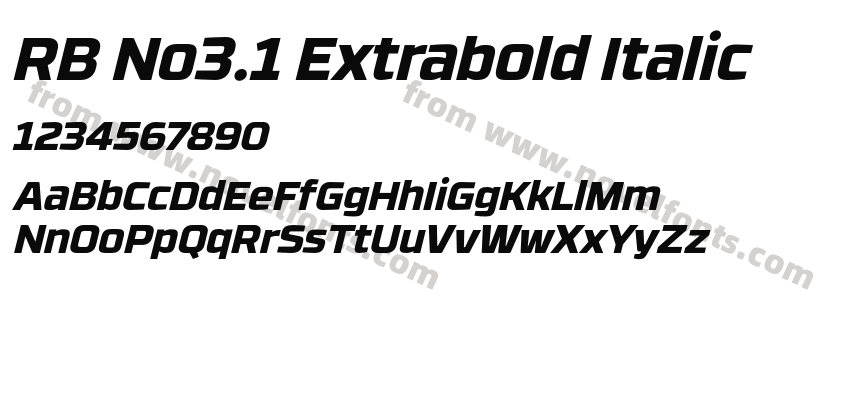 RB No3.1 Extrabold ItalicPreview