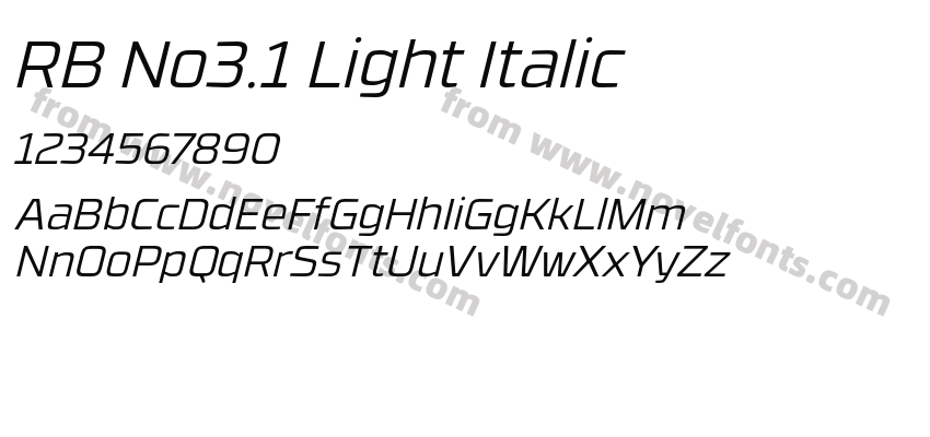 RB No3.1 Light ItalicPreview