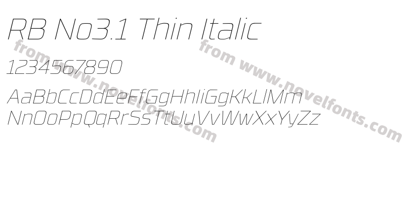 RB No3.1 Thin ItalicPreview