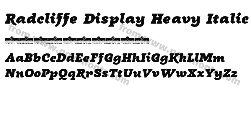 Radcliffe Display Heavy ItalicPreview