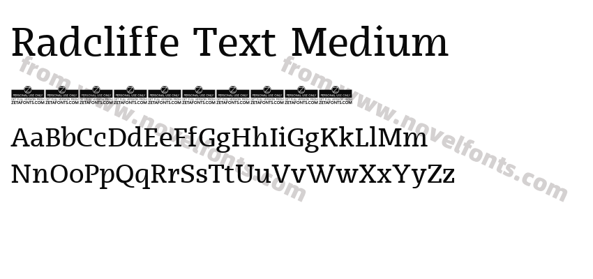 Radcliffe Text MediumPreview