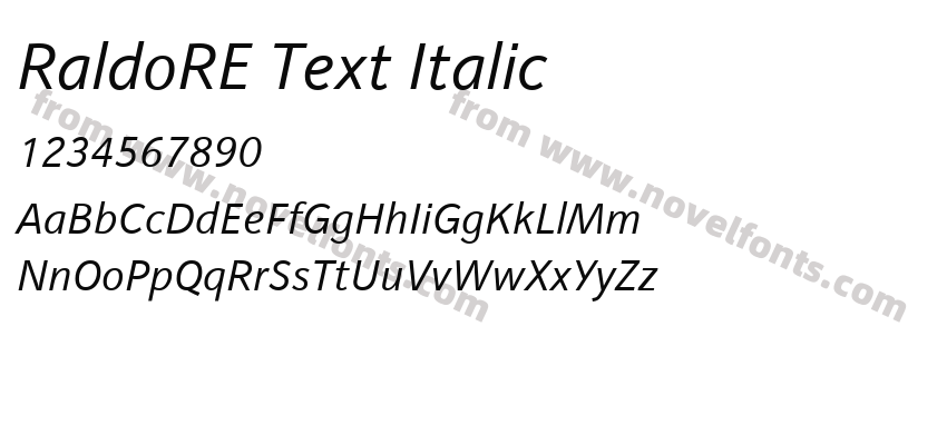 RaldoRE Text ItalicPreview