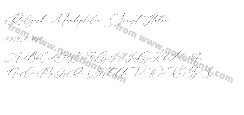 Raligosh Mendophelia Script ItalicPreview