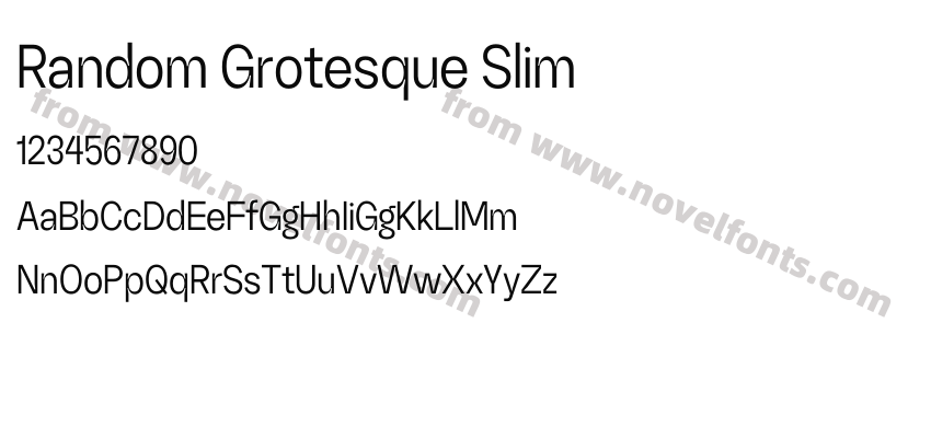 Random Grotesque SlimPreview