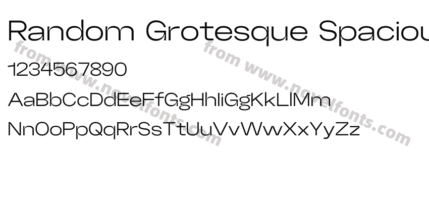 Random Grotesque SpaciousPreview