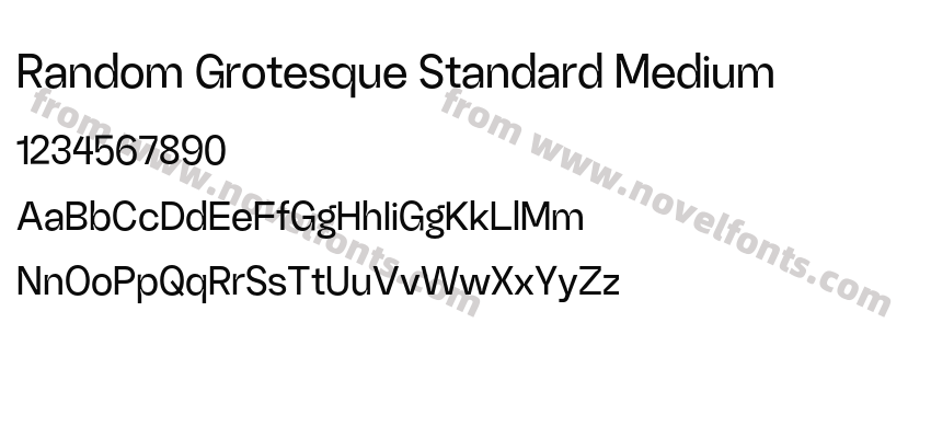Random Grotesque Standard MediumPreview
