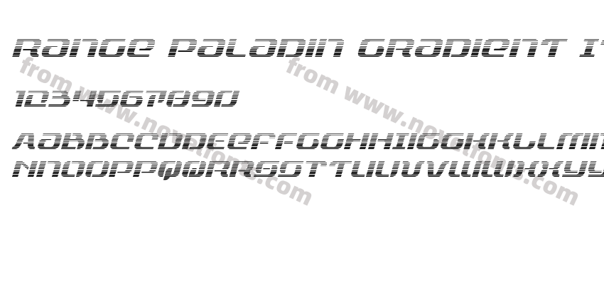 Range Paladin Gradient ItalicPreview