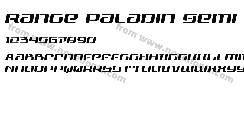 Range Paladin Semi ItalicPreview