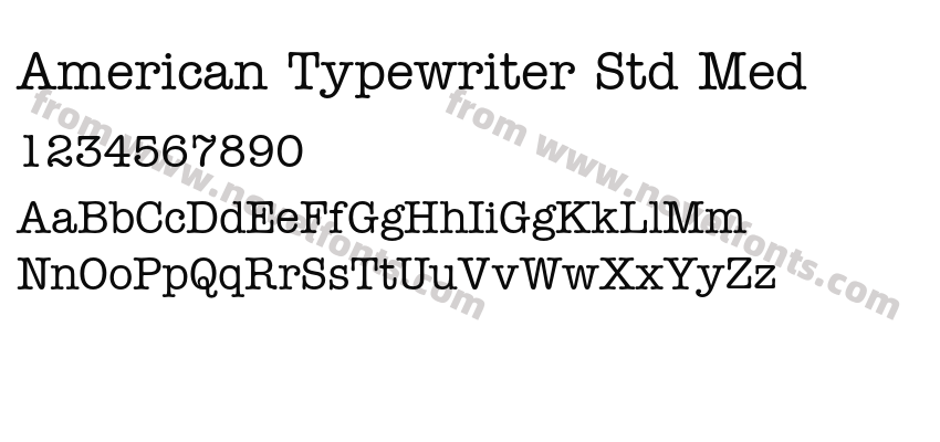 American Typewriter Std MedPreview