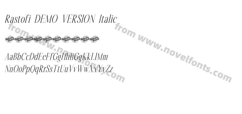 Rastofi DEMO VERSION ItalicPreview