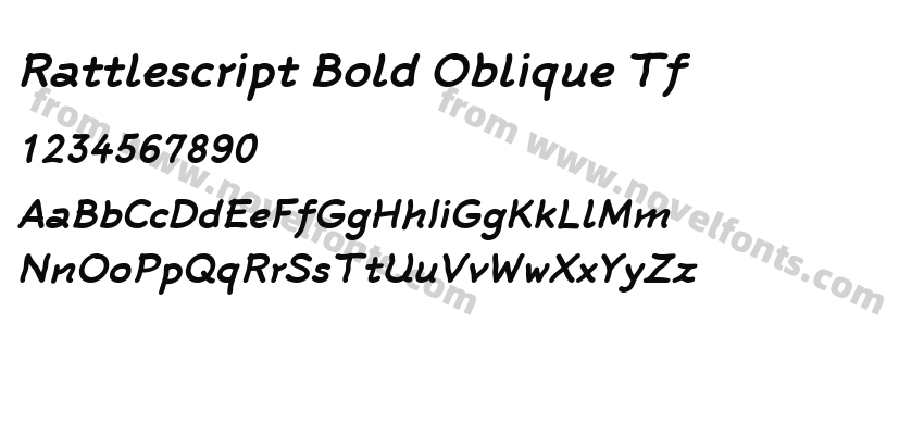 Rattlescript Bold Oblique TfPreview