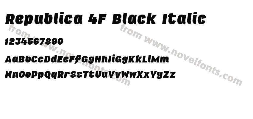 Republica 4F Black ItalicPreview