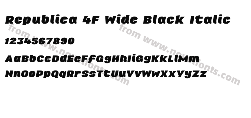 Republica 4F Wide Black ItalicPreview