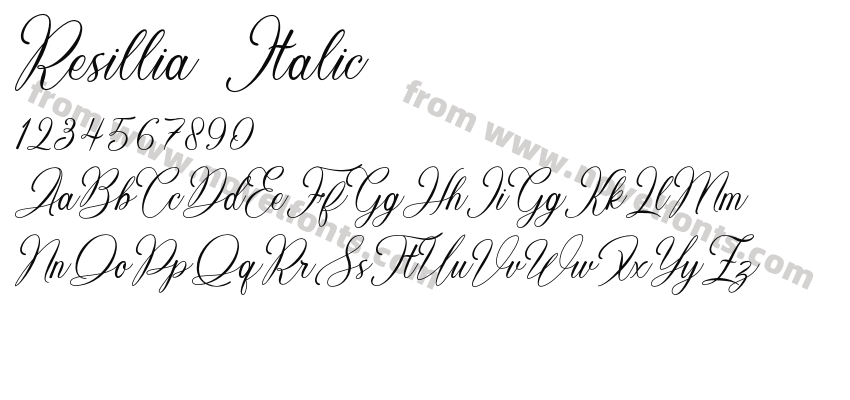Resillia ItalicPreview