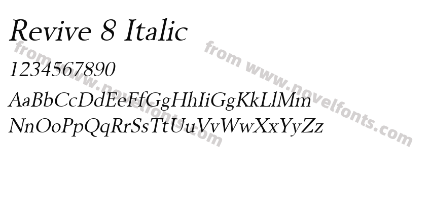 Revive 8 ItalicPreview