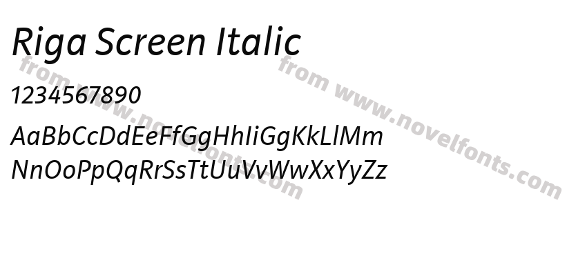 Riga Screen ItalicPreview