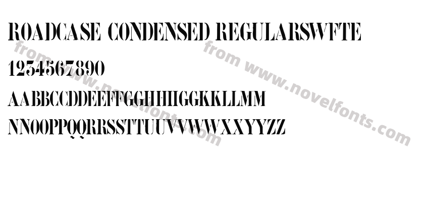 Roadcase Condensed RegularSWFTEPreview