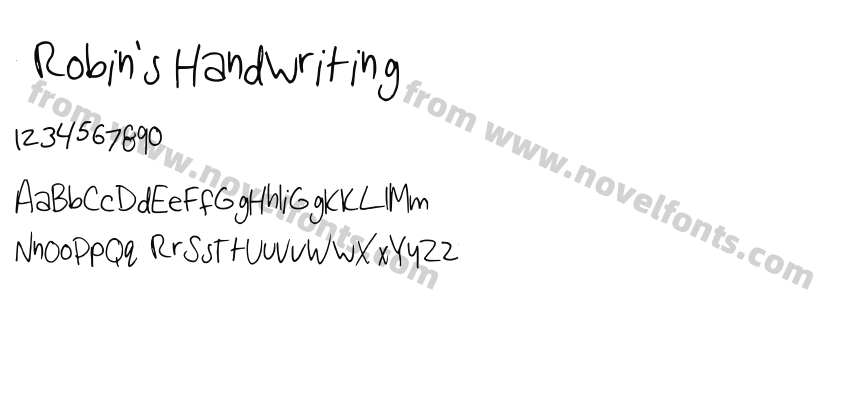 Robin's HandwritingPreview