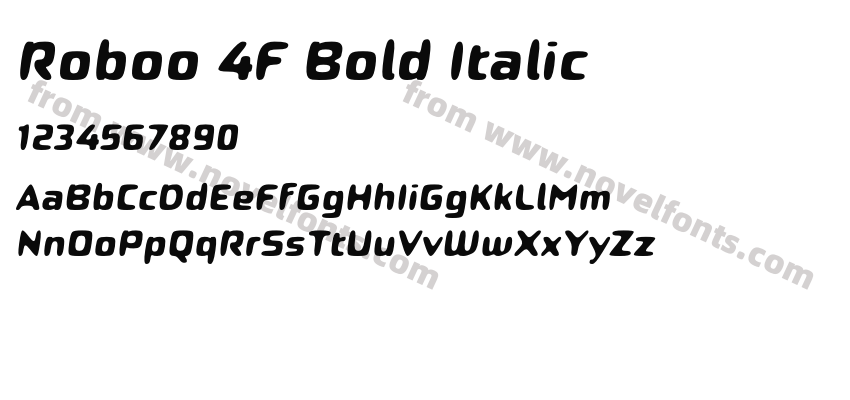 Roboo 4F Bold ItalicPreview