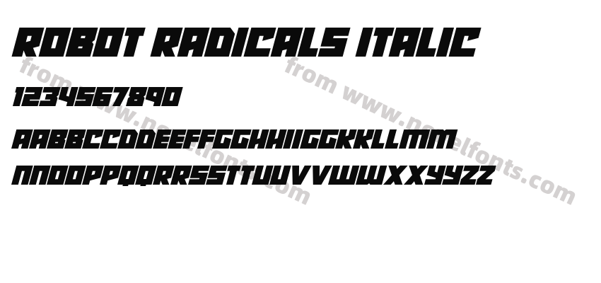 Robot Radicals ItalicPreview