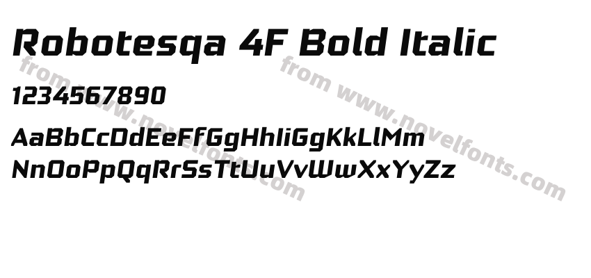 Robotesqa 4F Bold ItalicPreview