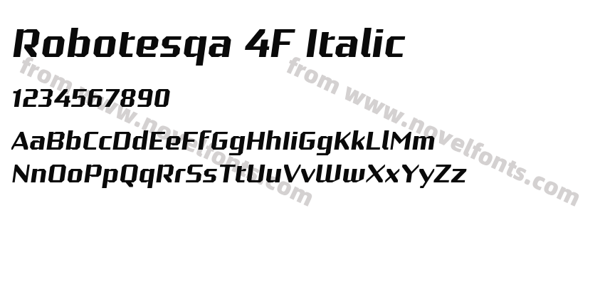 Robotesqa 4F ItalicPreview