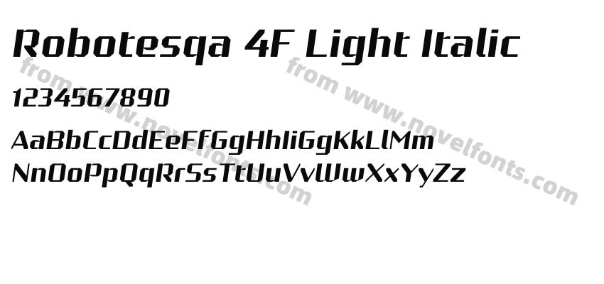 Robotesqa 4F Light ItalicPreview