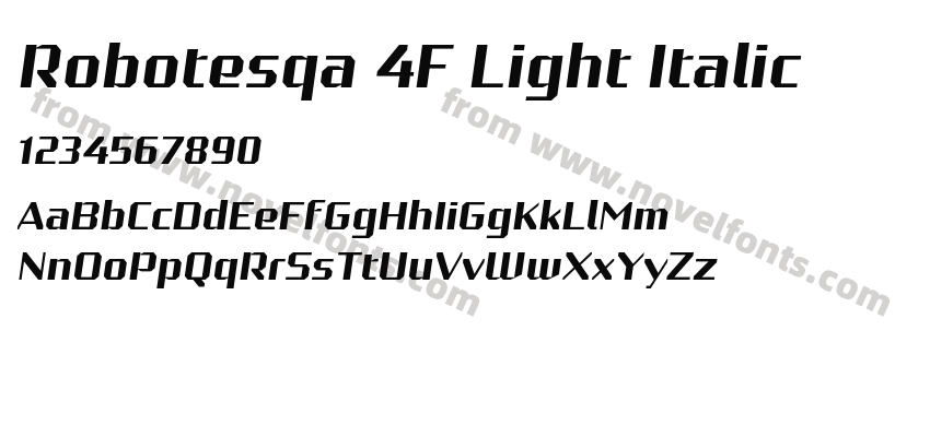 Robotesqa 4F Light ItalicPreview