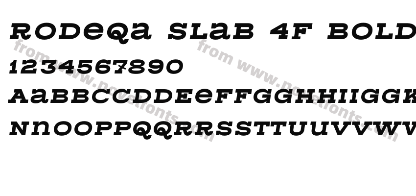 Rodeqa Slab 4F Bold ItalicPreview