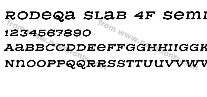 Rodeqa Slab 4F Semibold ItalicPreview
