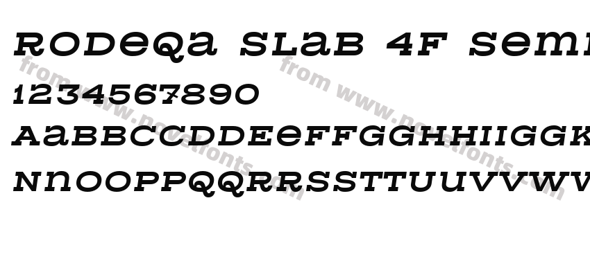 Rodeqa Slab 4F Semibold ItalicPreview
