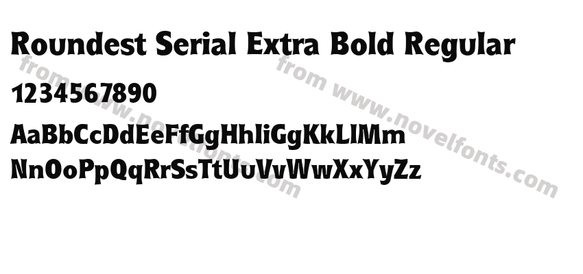 Roundest Serial Extra Bold RegularPreview