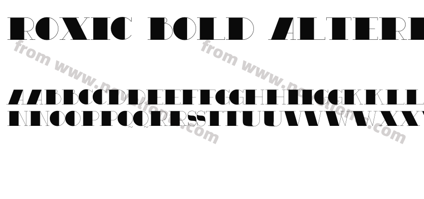 Roxic Bold AlternatesPreview