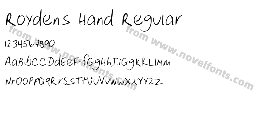 Roydens Hand RegularPreview