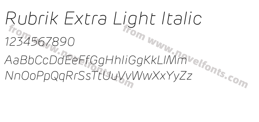 Rubrik Extra Light ItalicPreview