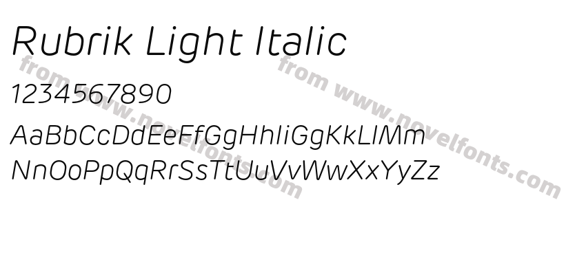 Rubrik Light ItalicPreview