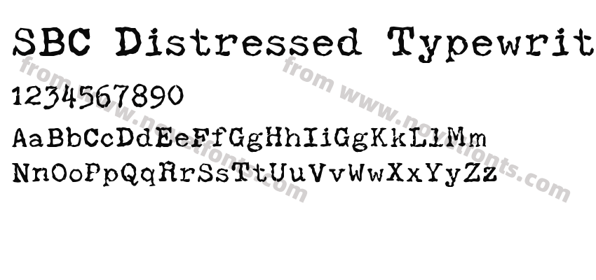 SBC Distressed TypewriterPreview