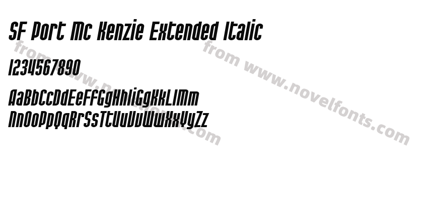 SF Port Mc Kenzie Extended ItalicPreview