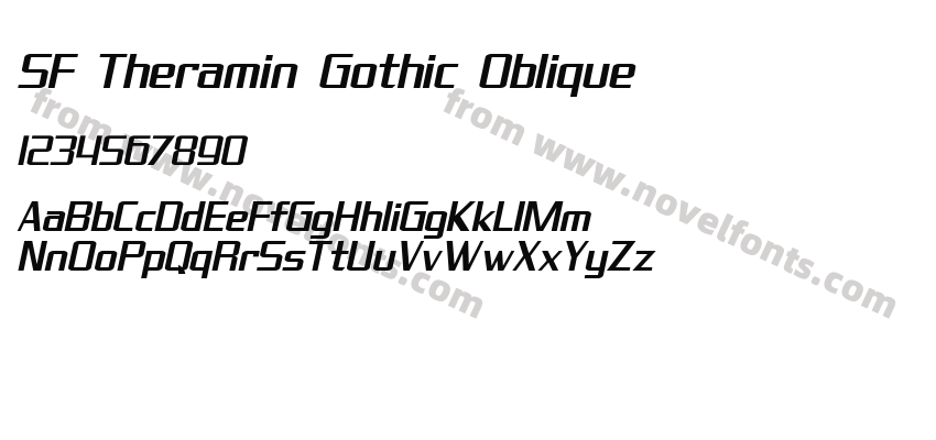 SF Theramin Gothic ObliquePreview