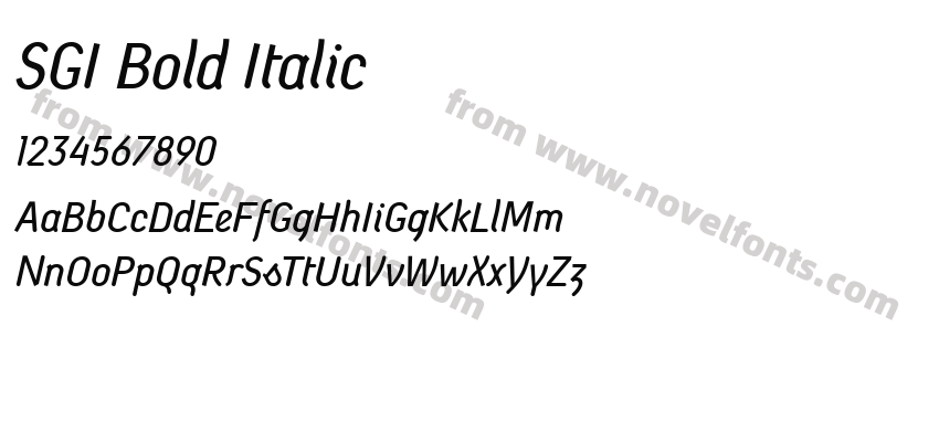 SGI Bold ItalicPreview