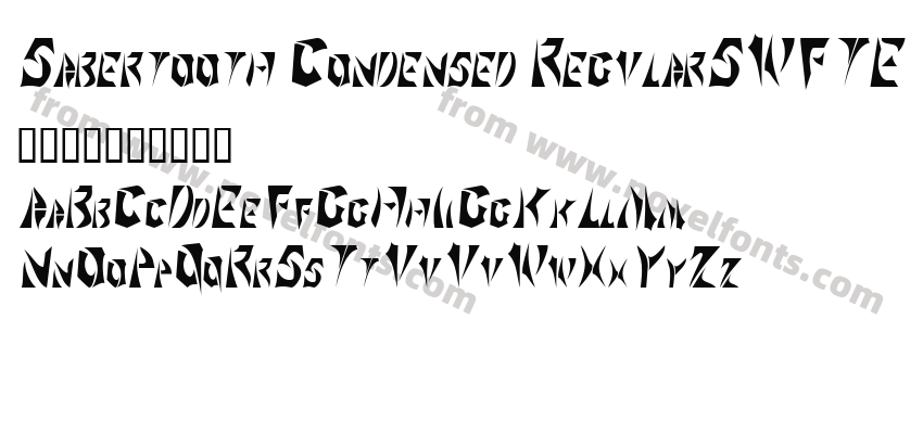 Sabertooth Condensed RegularSWFTEPreview