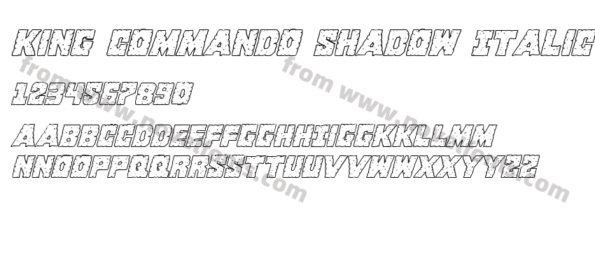 King Commando Shadow ItalicPreview