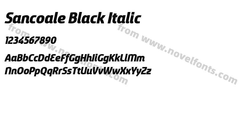 Sancoale Black ItalicPreview