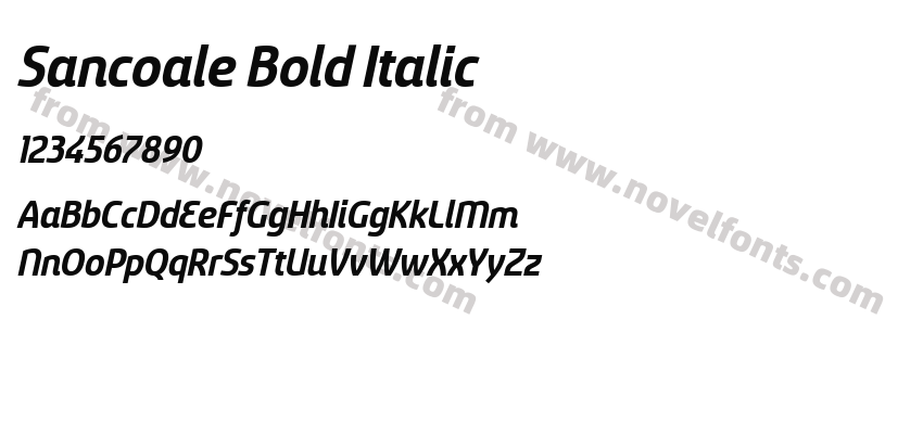 Sancoale Bold ItalicPreview
